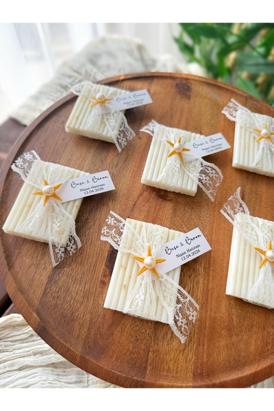 Gami Handmade Lavanta Kokulu Hediyelik Sabun Söz, Nişan, Nikah, Düğün, Doğum günü -15 Adet