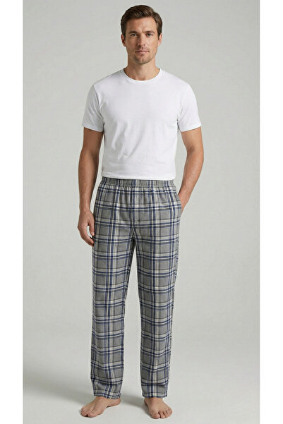 PİJAMUS Plaid Square Patterned Unisex Pajama Bottoms