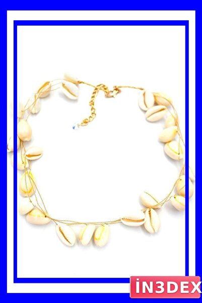 İN3DEX White Sea Shell Design Necklace Accessory