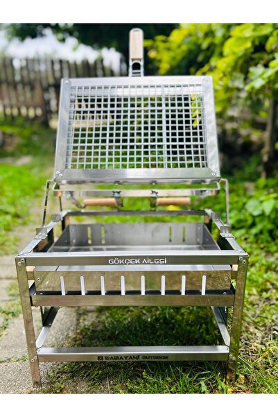 Babayani Outdoor HAREKETLİ KOL VE ISI AYARLI MANGAL | 430 PASLANMAZ ÇELİK