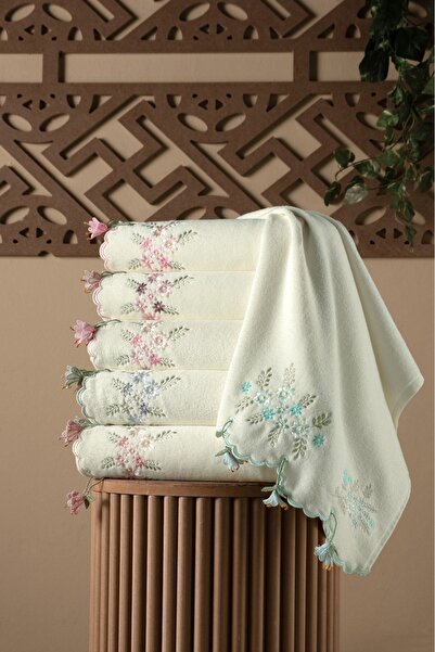 Fiesta Tekstil Deren Salkım 12 Piece Towel Set 30X50 and 50X90
