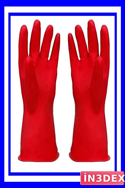 İN3DEX زوج من القفازات المتينة للتنظيف المنزلي وغسل الأطباق