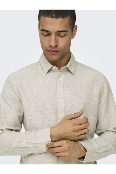 Only & Sons Knopfleisten Langarmshirt für Herren