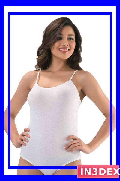 İN3DEX Plus Size White Women's Strap Body Suit