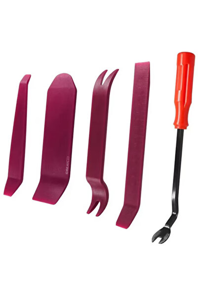 MACVI ® 6-Piece Auto Trim Removal Tool Set - Plastic &amp; Metal for Interior...