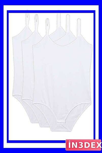 İN3DEX Women's Rope Strap Snap Bodysuit 3-Pack White