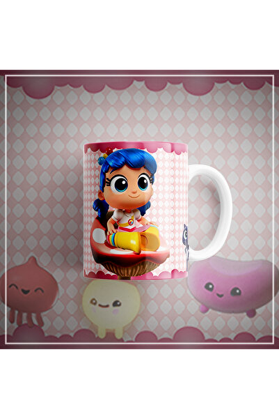 Velorina Children's Themed Porcelain Mug 300 ml – Cute Girl Figure on a Cloud...