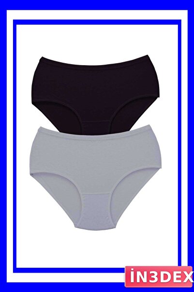 İN3DEX Women's High Waist Bato Panties Double Pack Thick Elastic