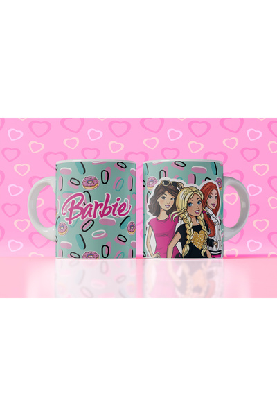 Velorina Barbie Themed Printed Mug – Porcelain, Colorful Pattern, Girl's & Gi...