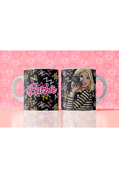Velorina Barbie Themed Printed Mug – Porcelain, Colorful Pattern, Girl's & Gi...