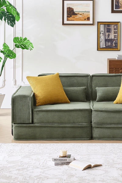 Katt Manora Koltuk Yatak Modüler 2’li – Sünger Kanepe, Yıkanabilir Kılıflı, Ç...