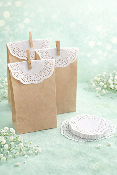 alenked 500 Pieces of Paper Lace Coasters, Tea Cup Coasters, Presentation Pap...
