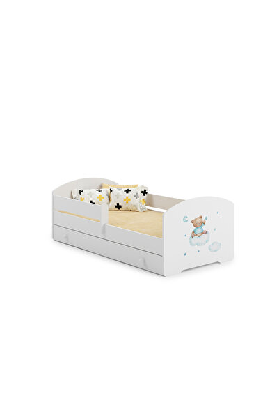 Other LUK children's bed 160x80 with drawer - Blue Teddy Bear