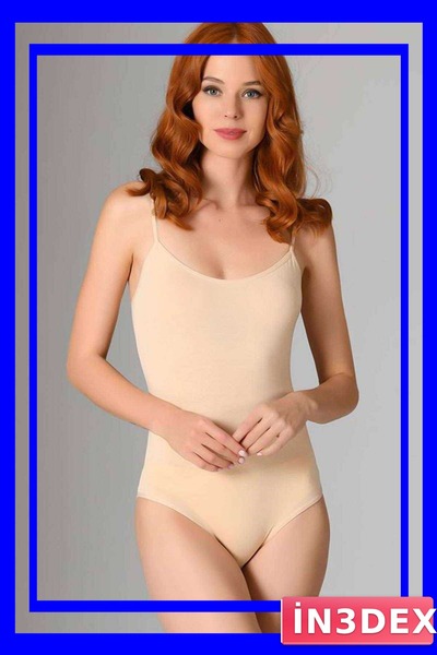 İN3DEX حزام منسوج ومشبك للجسم بلون البشرة للنساء