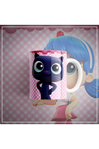 Velorina Children's Themed Porcelain Mug 300 ml – Cute Girl Figure on a Cloud...