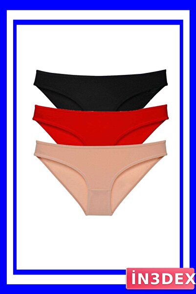 İN3DEX Lycra Women's Slip Panties Set of 3 Economic Series