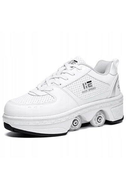 Other ROLLER SKATE SHOES WITH WHEELS ILLUMINATED 7-LED UNISEX WHITE size 40