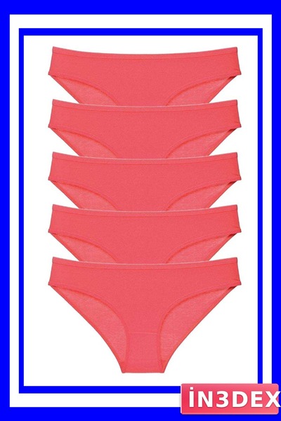 İN3DEX Lycra Women's Slip Panties Set of 5 Fuchsia Color