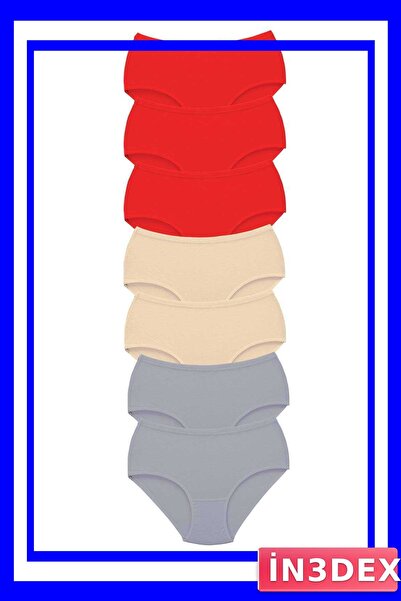 İN3DEX Women's High Waist Bato Panties 7-Pack Thick Elastic