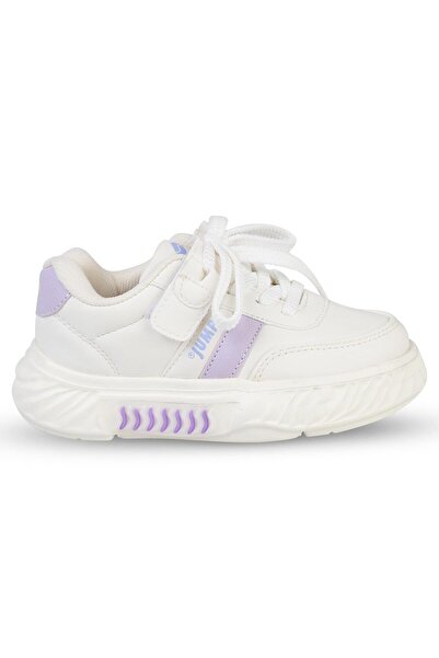 Jump Unisex Çocuk Cırtlı Sneaker Beyaz Mor JM35260