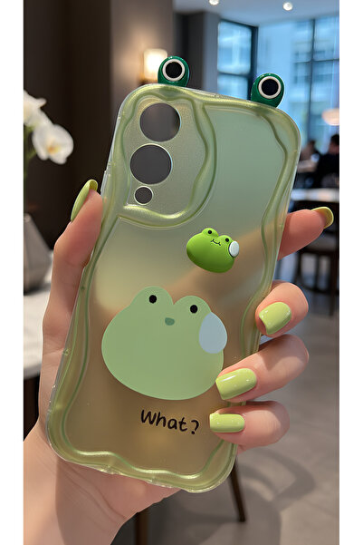 TechTrove حافظة هاتف مموجة بتصميم ضفدع أخضر لطيف ثلاثي الأبعاد متوافقة مع هات...