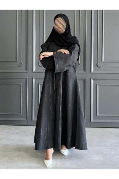 OLGA-ABAYA Elegant and modern abaya from Olga. Fabric: burnt Crepe with a ple...
