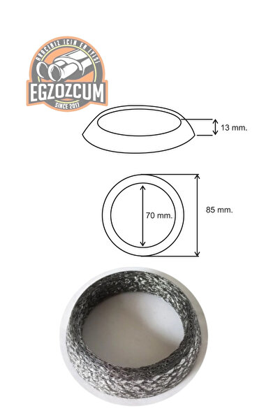 EGZOZCUM Nissan Qashqai Uyumlu Egzoz Boğaz Contası - Kaşkai Halka Tel Örgülü ...