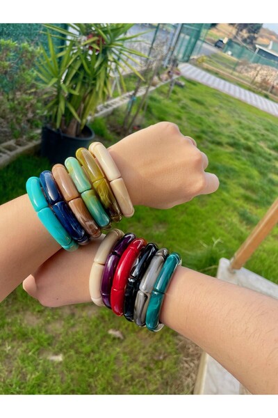 atölye karnaval Lastikli Mika Boncuk Bilezik