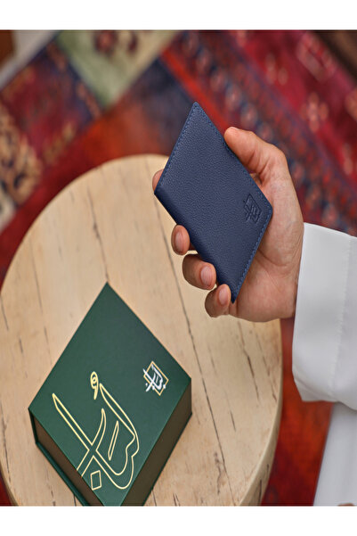 lubab Bi-fold Leather Wallet | Navy