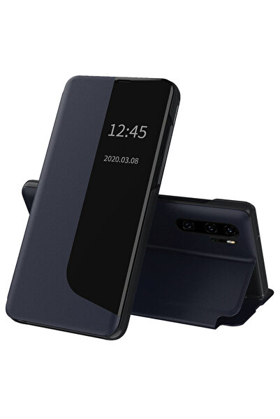 Huawei P30 Pro Leather View Flip Case, Blue