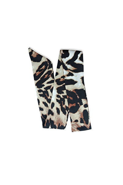 maia Tiger Patterned Viscose Long Scarf – 150×6 cm – Suitable for 4 Seasons