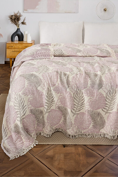 EVFENDİ Trophy Mor 5 Katlı Dolgulu Jakarlı Müslin Yorgan Çift Kişi 220x240 cm...