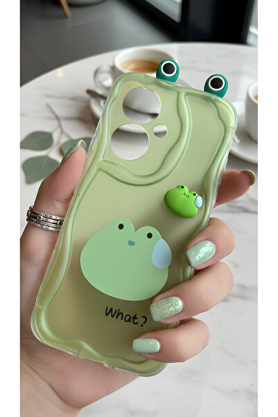 TechTrove حافظة هاتف مموجة بتصميم ضفدع أخضر لطيف ثلاثي الأبعاد متوافقة مع هات...