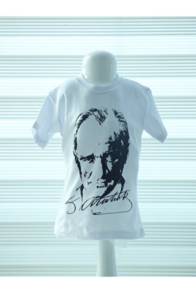 ÖFİ Kids تي شيرت أبيض للأطفال من الجنسين موقع أتاتورك 23 أبريل 19 مايو 30 أغس...