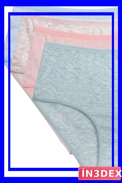 İN3DEX Colorful High Waist Ribbed Bato Panties Set of 4