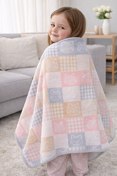 RUKİYE YAVUZ Pamuk Pazen بطانية أطفال شتوية من القطن بتصميم عصري مقاس 90x110 ...