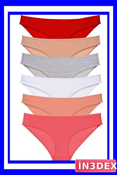 İN3DEX Lycra Women's Slip Panties Set of 6 Economical Series