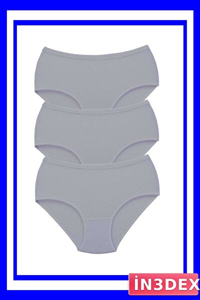 İN3DEX Women's High Waist Bato Panties 3-Pack Thick Elastic
