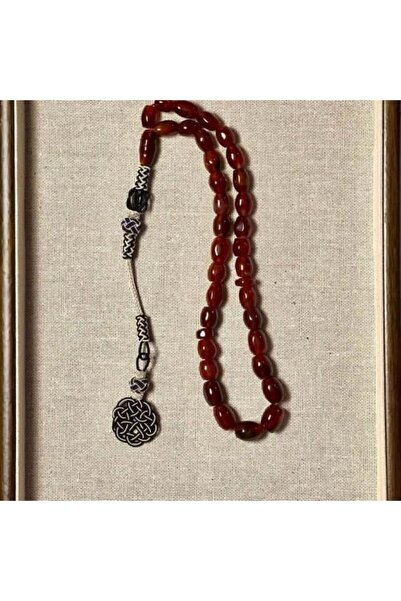 alomran orientals سبحة عقيق يماني بلون كبدي