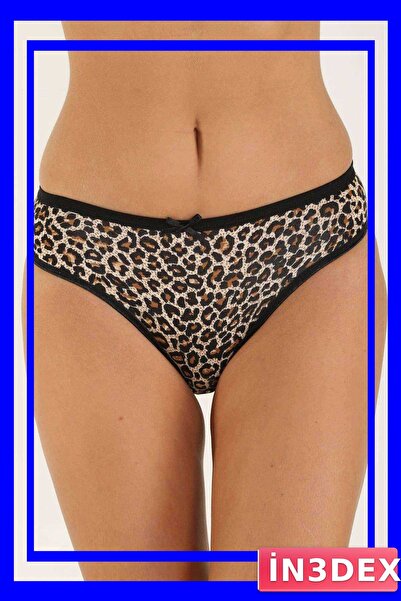 İN3DEX Lycra Soft Slip Panties Leopard Patterned