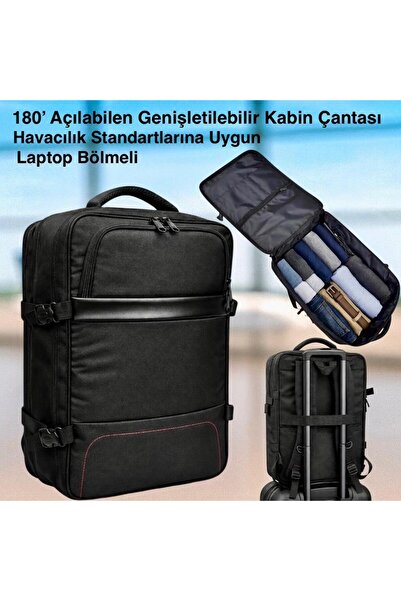 CANARİS Expandable Travel Business Bag 17.3 Inch Laptop Compartment Cabin Siz...