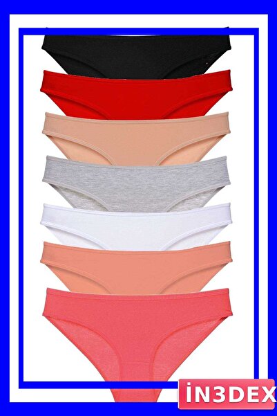 İN3DEX 7-Piece Lycra Women's Slip Panties Economical Set