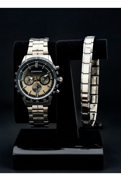 Choppers Exclusive Erkek Kol Saati Çelik Kordon Füme Kadran Tachymeter + Bile...