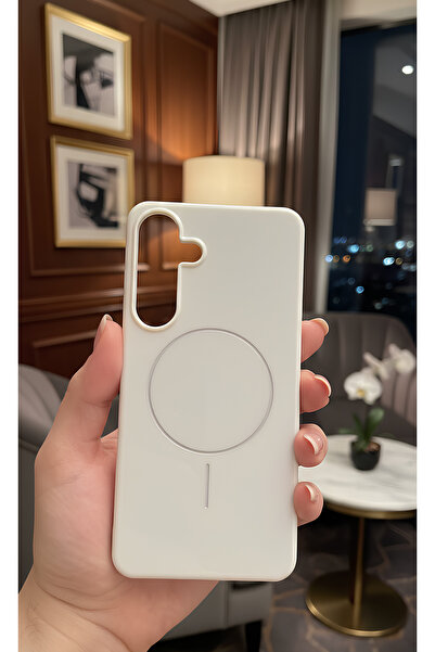 TechTrove Galaxy A56 İçin Uyumlu Parlak Yapılı Magsafe Özellikli İçi Kadife K...
