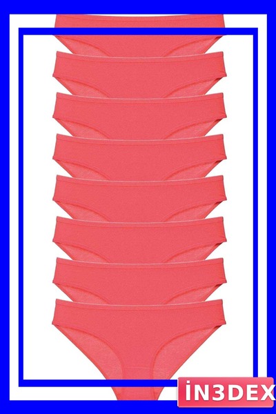 İN3DEX Lycra Women's Slip Panties Set of 8 Fuchsia Color