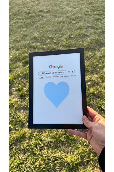 BİRBEYSTORE The Best Mother in the World Wooden Tabletop Mirror Model with St...