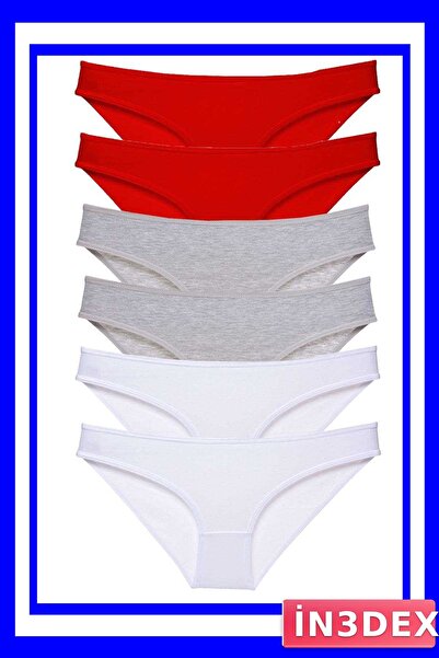 İN3DEX 6-Piece Lycra Women's Slip Panties Set Economic Package