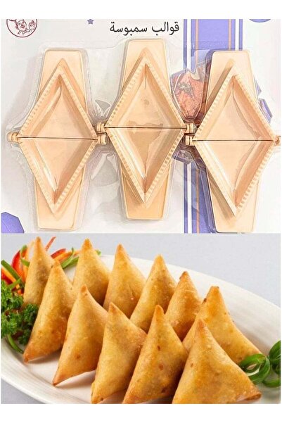 Bashaer Home 3-Piece Dough Press Mold for Shaping Triangular Samosas