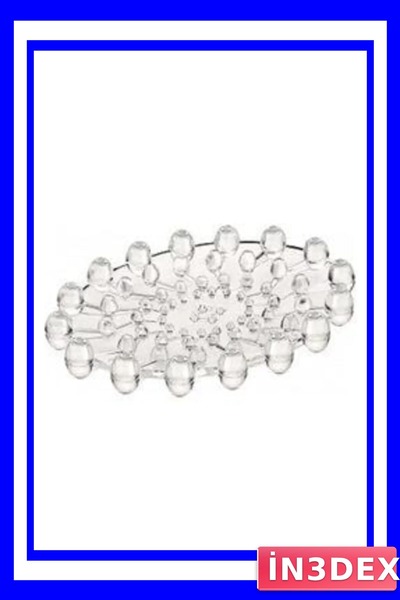 İN3DEX حامل صابون بلاستيكي شفاف، ملحق عملي للحمام