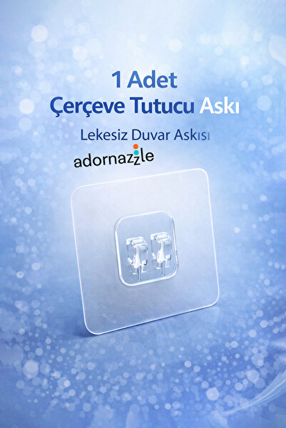 adornazzle 1 Adet Şeffaf Raf Tutucu, Çerçeve Tutucu Askı, Kendinden Yapışkanl...